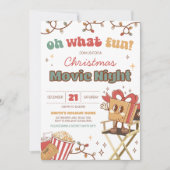 Kerstvakantie Film Night Party Uitnodiging (Voorkant)