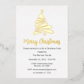 Kerstvakantie Folie Briefkaart, Kerst Uitnodiging (Voorkant)