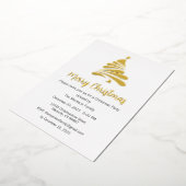 Kerstvakantie Folie Briefkaart, Kerst Uitnodiging (Gedraaid)