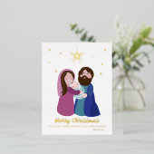 kerstvakantie folie feestdagen briefkaart (Staand Voorkant)