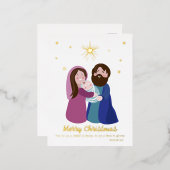 kerstvakantie folie feestdagen briefkaart (Voorkant / Achterkant)