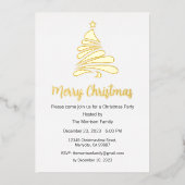 Kerstvakantie Folie Kaart, Kerst Uitnodiging (Voorkant)