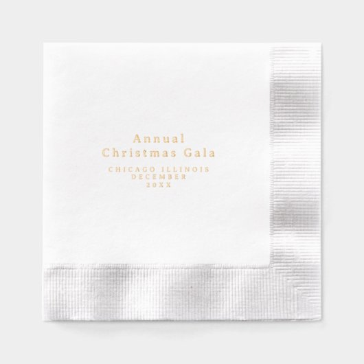 Kerstvakantie Folie Stamped servetten (Voorkant)