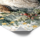 Kerstvakantie folk santa geloven poster (Hoek)