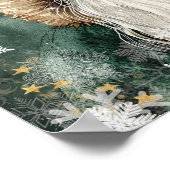 Kerstvakantie folk santa geloven poster (Hoek)