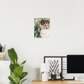 Kerstvakantie folk santa geloven poster (Thuiskantoor)