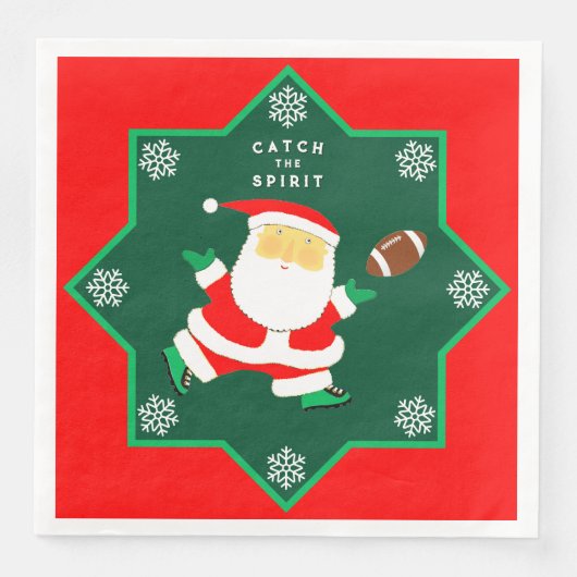 Kerstvakantie Football Party Servet (Voorkant)