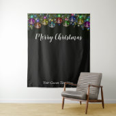 Kerstvakantie Foto Achtergrond Feest Tapijt Wandkleed (In situ)