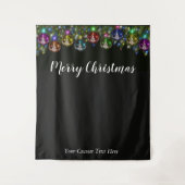 Kerstvakantie Foto Achtergrond Feest Tapijt Wandkleed (Voorkant)