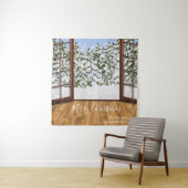 Kerstvakantie Foto Achtergrond Winterlandschap Wandkleed (In situ)