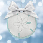 Kerstvakantie foto Blue Beach Sand Dollar Zee Keramisch Ornament<br><div class="desc">Dit ontwerp is voorzien van een elegant eenvoudig strand met kerstvakantie,  een nautisch zee oceaanleven aan de kust,  en een beetje blauwgroen,  trendy stijlvolle,  stijlvolle,  kalligrafische scriptlettertjes,  turquoise blauwgroen blauw tropisch eiland,  kerstvakantiebevoorrading,  zeesleepkusten kustkust,  kerstvakantiebadhuis,  kussen thuis</div>
