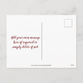 Kerstvakantie Foto briefkaart Blauw Bloemen (Achterkant)