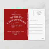 KERSTVAKANTIE FOTO BRIEFKAART ROOD (Achterkant)