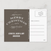 KERSTVAKANTIE FOTO BRIEFKAART | TAUPE (Achterkant)