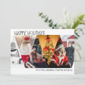 Kerstvakantie foto collage feestdagenkaart (Staand voorkant)