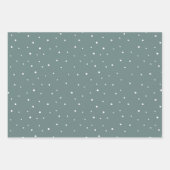 Kerstvakantie Foto Collage Sneeuwbomen Modern Inpakpapier Vel (Voorkant 3)