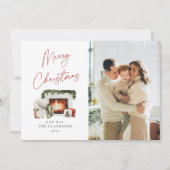 Kerstvakantie Foto Feestdagenkaart (Voorkant)