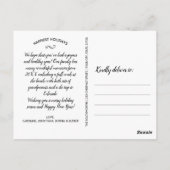 Kerstvakantie foto Hand getrokken vreugde vrede li Briefkaart (Achterkant)