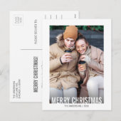 Kerstvakantie Foto Kerstdag Moderne Kerstkaart Feestdagenkaart (Voorkant / Achterkant)