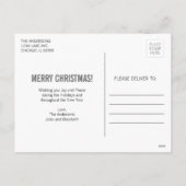 Kerstvakantie Foto Kerstdag Moderne Kerstkaart Feestdagenkaart (Achterkant)