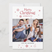 Kerstvakantie Foto Kerstkaart (Voorkant)