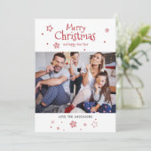 Kerstvakantie Foto Kerstkaart (Staand voorkant)
