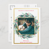 Kerstvakantie Foto Kerstkaart Feestdagenkaart (Voorkant / Achterkant)