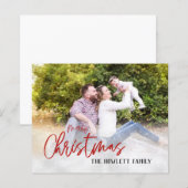 Kerstvakantie Foto Sjabloon met Beperkt Budget (Voorkant / Achterkant)