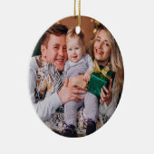 Kerstvakantie Foto Uw Familie Definitie Keramisch Ornament (Rechts)