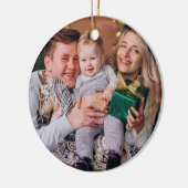 Kerstvakantie Foto Uw Familie Definitie Keramisch Ornament (Links)