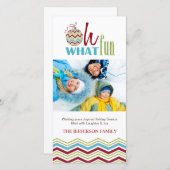 Kerstvakantie Fotokaart Feestdagenkaart (Voorkant / Achterkant)