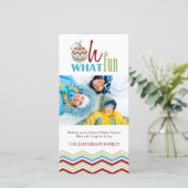 Kerstvakantie Fotokaart Feestdagenkaart (Staand voorkant)