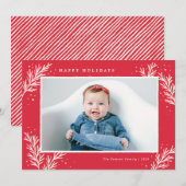 Kerstvakantie Fotokaart Feestdagenkaart (Voorkant / Achterkant)