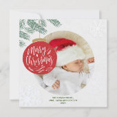 Kerstvakantie fotokaart kaart (Voorkant)