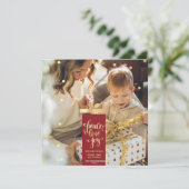 Kerstvakantie Fotokaart Kaart (Staand voorkant)