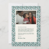 Kerstvakantie Fotokaart (Rood) Feestdagenkaart (Achterkant)