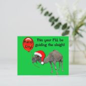 Kerstvakantie Funny Camel Humpday Kaarten Feestdagenkaart (Staand voorkant)