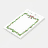 Kerstvakantie Garland Ribbon Bow Plaid Post-it® Notes (Schuin)
