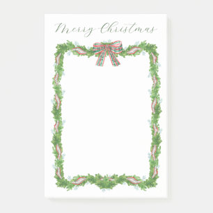 Kerstvakantie Garland Ribbon Bow Plaid Post-it® Notes