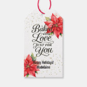 Kerstvakantie Gebakken Waren Cadeaulabel (Voorkant)