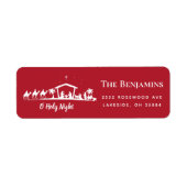 Kerstvakantie Geboorte Retour Adres Label (Voorkant)