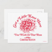 kerstvakantie | Geef hier een kleine knoop Briefkaart (Voorkant / Achterkant)