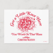 kerstvakantie | Geef hier een kleine knoop Briefkaart (Voorkant)