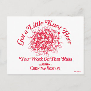 kerstvakantie   Geef hier een kleine knoop Briefkaart