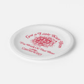 kerstvakantie | Geef hier een kleine knoop Papieren Bordje (Gekanteld)