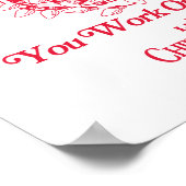 kerstvakantie | Geef hier een kleine knoop Poster (Hoek)