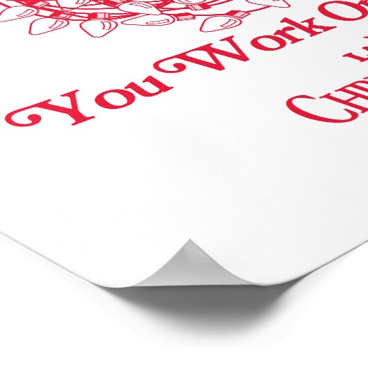 kerstvakantie | Geef hier een kleine knoop Poster (Hoek)