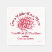 kerstvakantie | Geef hier een kleine knoop Servet (Voorkant)