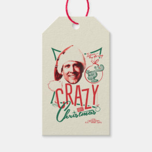 Kerstvakantie gek op kerst cadeaulabel