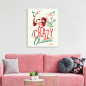 Kerstvakantie gek op kerst canvas afdruk (Insitu (Woonkamer))